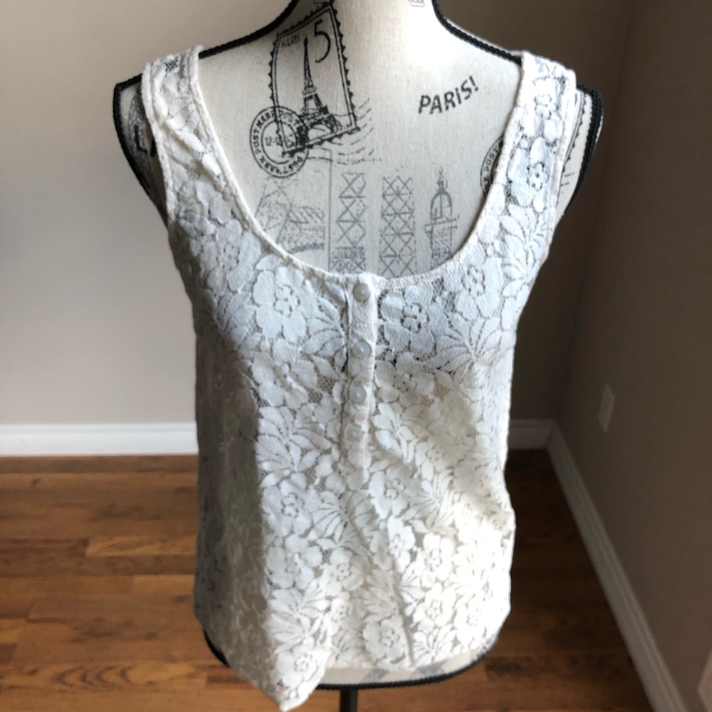 Volcom Not So Classic floral lace tank top Small